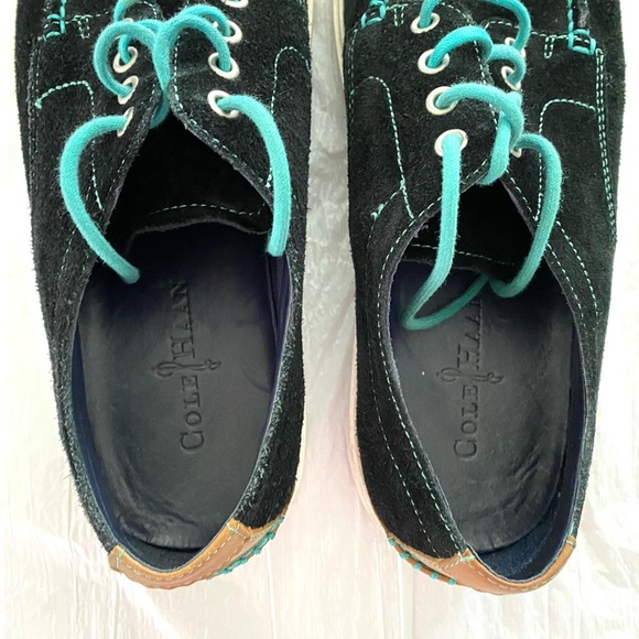 Cole Haan sneaker Oxford black suedeBergen Mac Oxford SZ 9 M has turquoise laces main image 11